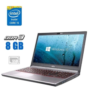 Японский Ноутбук Fujitsu LifeBook E754 / 15.6" (1366x768) TN / Intel Core i5-4300M (2 (4) ядра по 2.6 - 3.3 GHz) / 8 GB DDR3 /128 GB SSD / Intel HD Graphics 4600 / HDMI / Win 10 Pro/ Есть возможность апгрейдить. Выбор комплектации